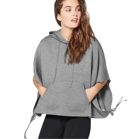 lululemon athletica Tops - LULULEMON “All in a Day” Hooded Poncho in Gray Size One Size — GORGEOUS!!!